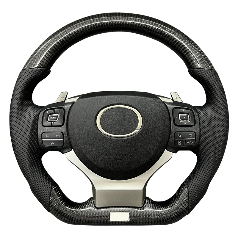 Half Perforated Leather Carbon Steering Wheel for Lexus IS200 IS250 IS300 IS350 RC300 RC350 NX200t NX300 GS IS NX RC ES GS F