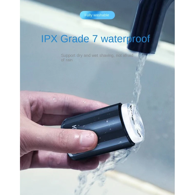Mini Afeitadora eléctrica portátil para hombres, afeitadora lavable, recortadora de barba, recargable por USB, afeitadora de cara y cuerpo completo