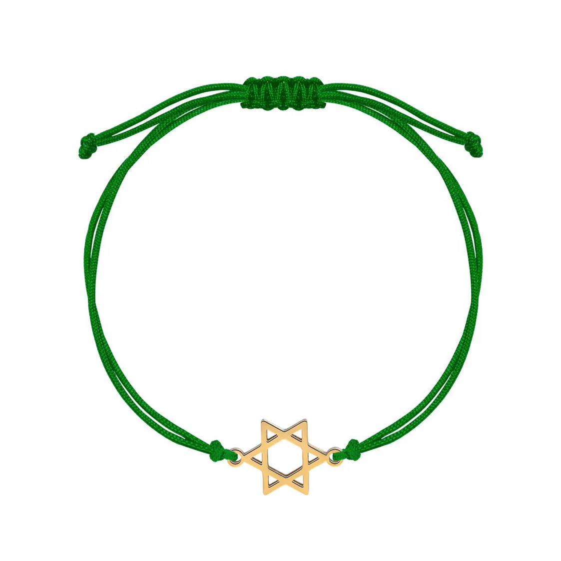 Stainless Steel Fashion Jewish Star Of David Charm Bracelet Women New Trendy Gold-plated Solomon's Seal String Jewelry Present