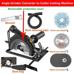 Angle Grinder Base Bracket 45°Degree Adjustable Cutting Base Positioning Bracket Stable Slotting Stand Tools Bracket Accessories