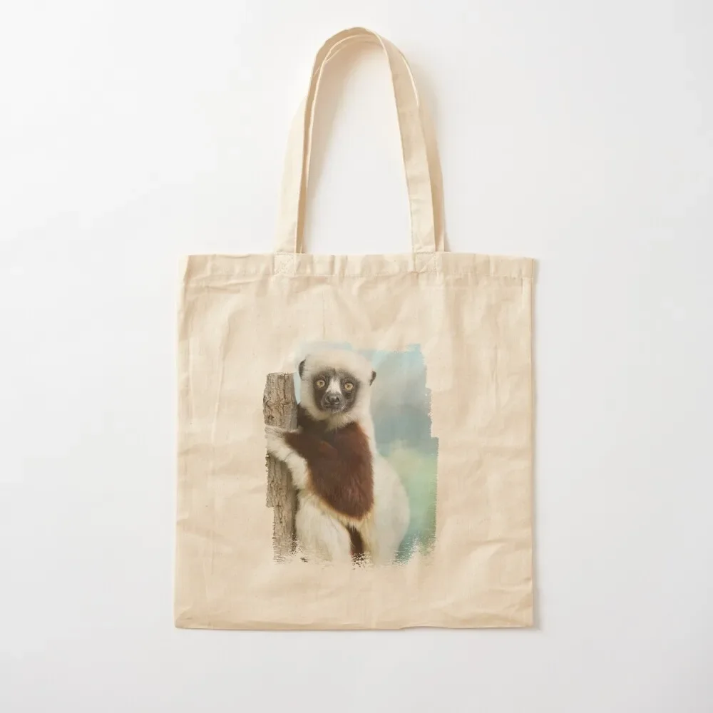 Madagascar Sifaka Lemur Tote Bag shoping bag custom tote bag