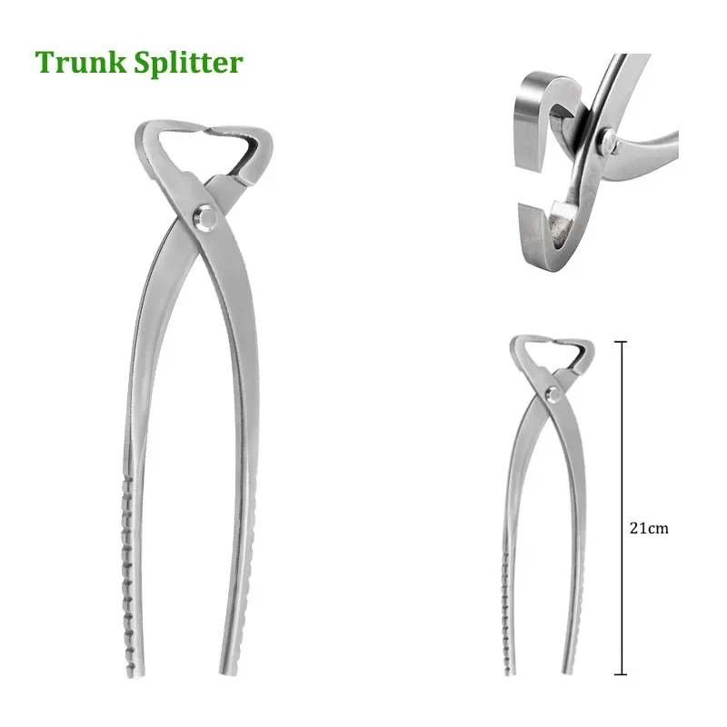 210mm Bonsai Trunk Splitter Stainless Steel Bonsai Tool Anti-slip Grip Design 50HRC Deadwood Chisel