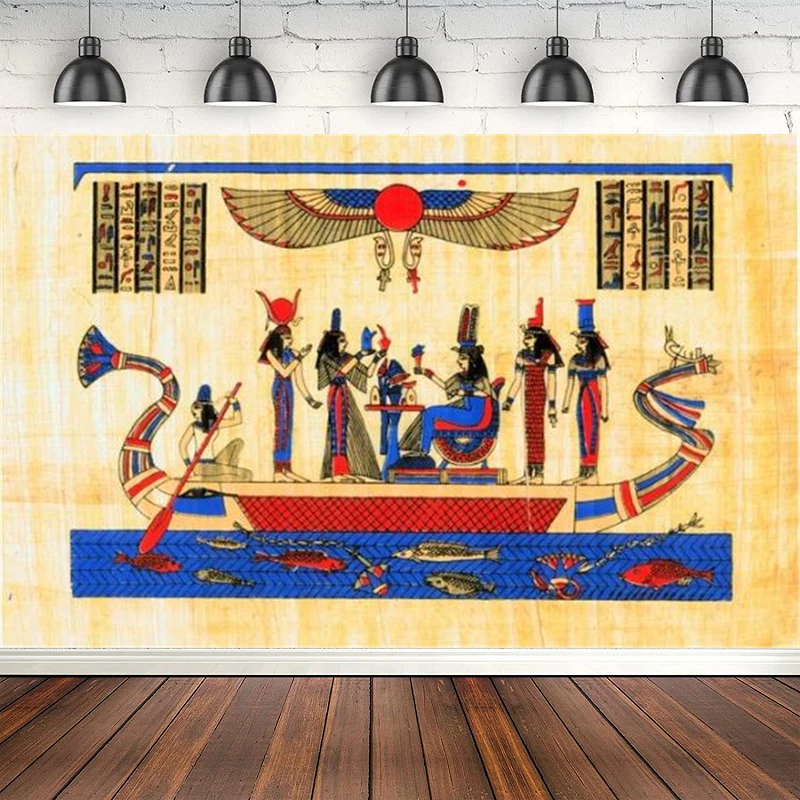 

Photography Backdrop Mural Old Egypt Religious Pattern Wall Palace Interior Poster Background Banner Photocall Photo Studio