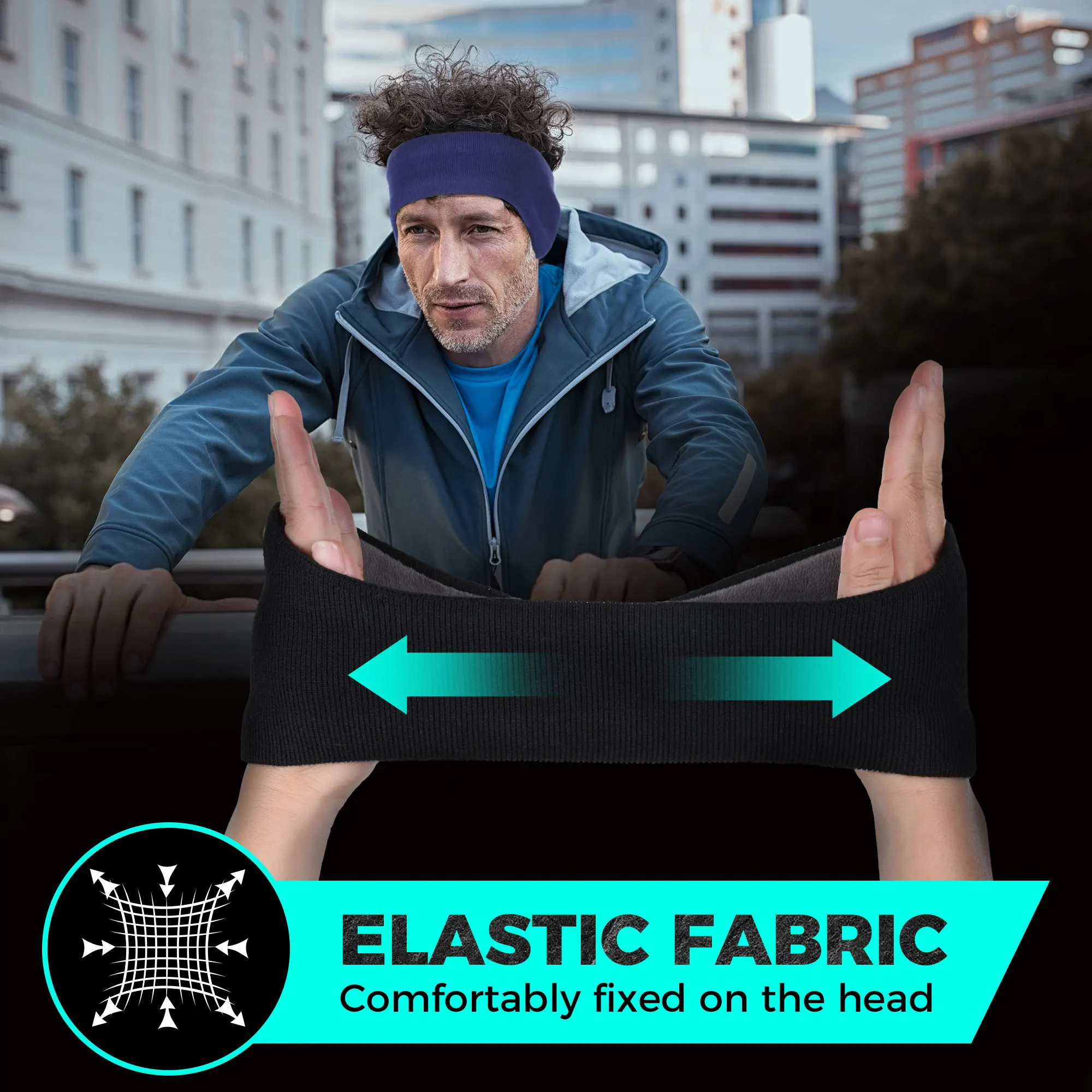 Inverno velo bandana dupla camada aquecedores de orelha à prova de vento esqui headbands esporte ao ar livre correndo yoga ginásio ciclismo snowboard headwear