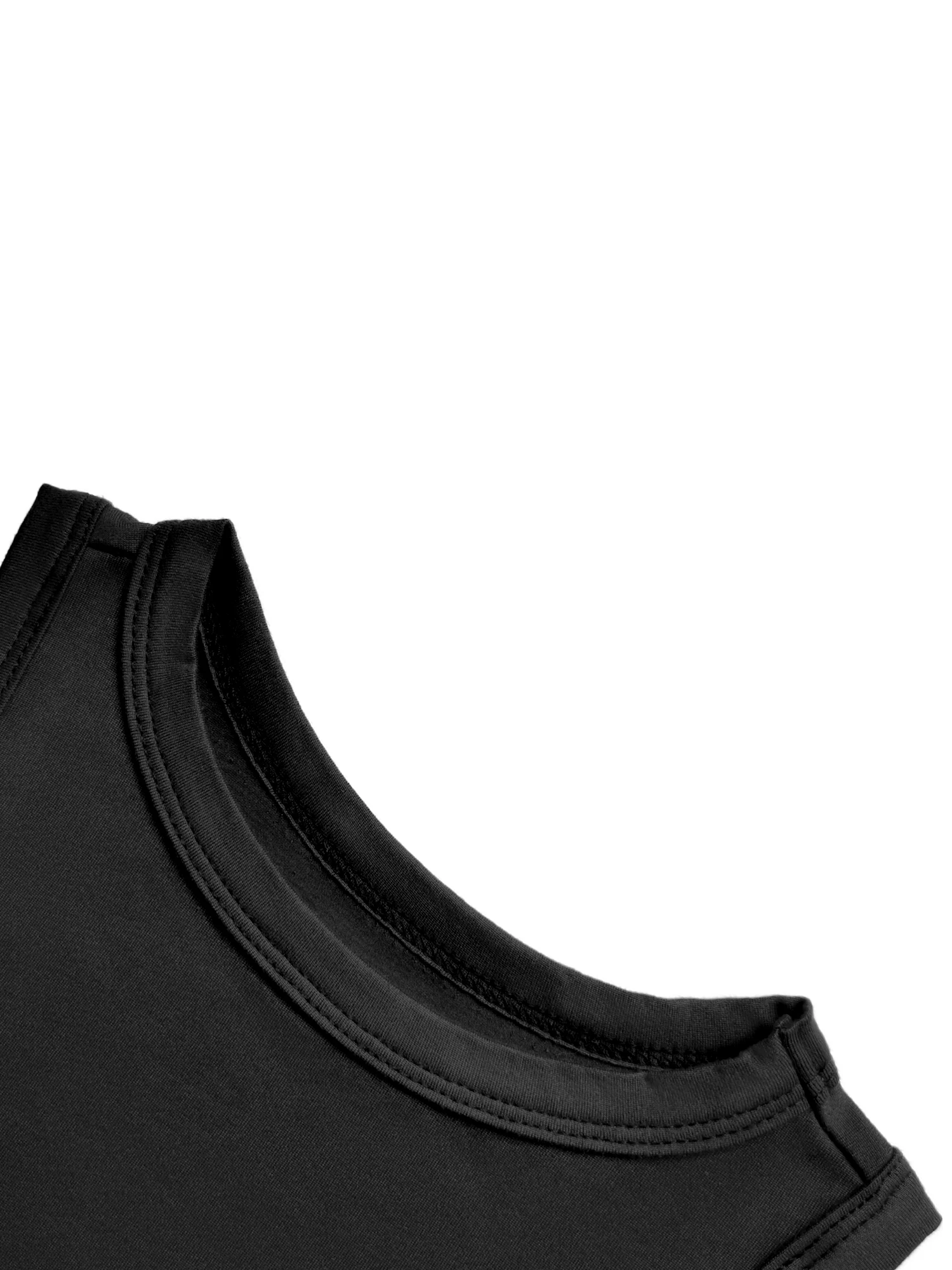 Dopasowany bezrękawnik damski typu crop top z okrągłym dekoltem, elastyczny, miękki, oddychający, idealny do sportu, na siłownię, na co dzień, na ulicę i wakacje.