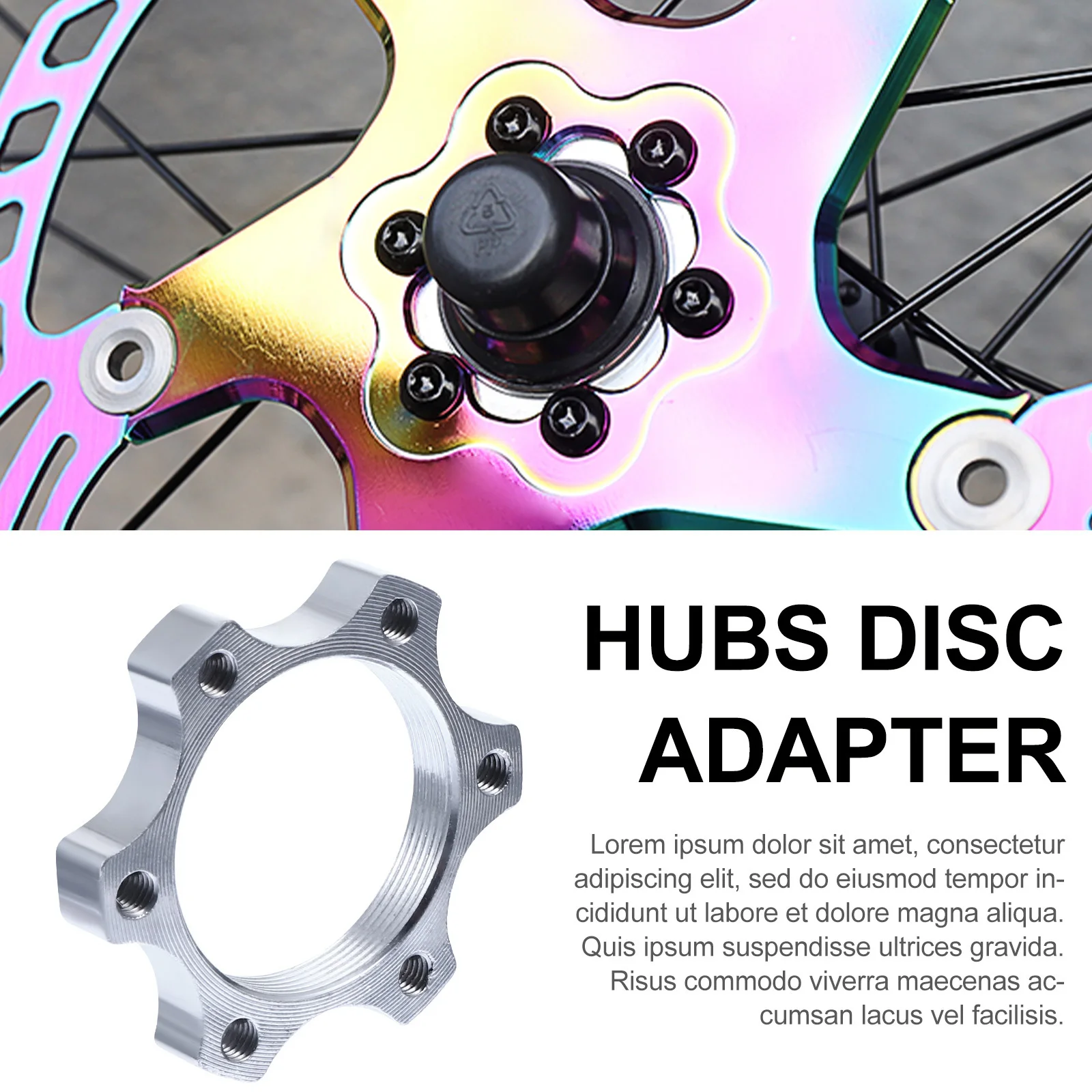 6Pcs Adapter High-Quality Aluminum Alloy Mountain Bike Disc Brake Rotor 6-Bolt Disc Hubs Conversion Adapter for