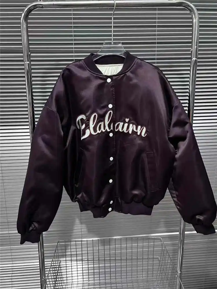 

2025 Autumn/Winter Petite Women's Back Bow Quilted Thickened Slimming Cotton Jacket Top