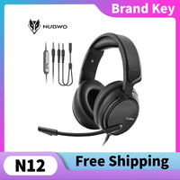 NUBWO N12 Wired Over-ear Headphones 3.5mm Mono Surround Sound Gaming Headphones Mic Soft Memory Ear Cups Suitable  PC PS3  PS4