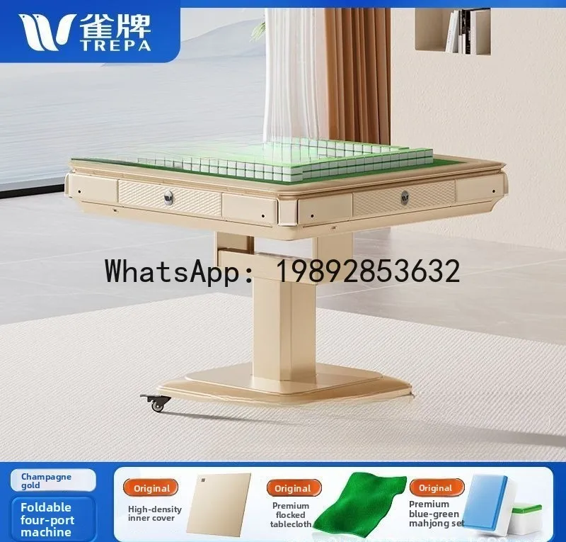 

JX Automatic Home Dining Table Que Pai Dual-use Folding Mahjong Table Intelligent Silent Electric Heating Four-player Machine