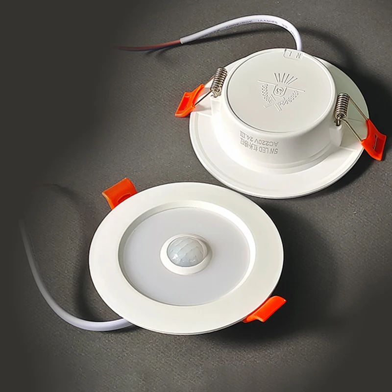 New Body Motion Sensor Spot LED Downlight Lamparas 220V Ceiling Light 5W 7W 9W Cold White Panel Light For Hallway Stair Depot