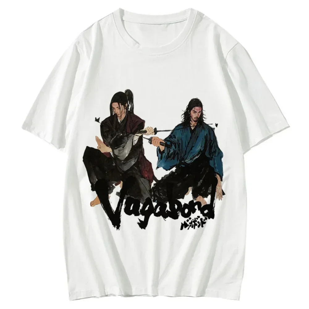 2024 Japan Harajuku Anime Vagabond T Shirt Sasaki Kojiro And Miyamoto Musashi Manga Print T-Shirt Men Woman T Shirts Tops Unisex