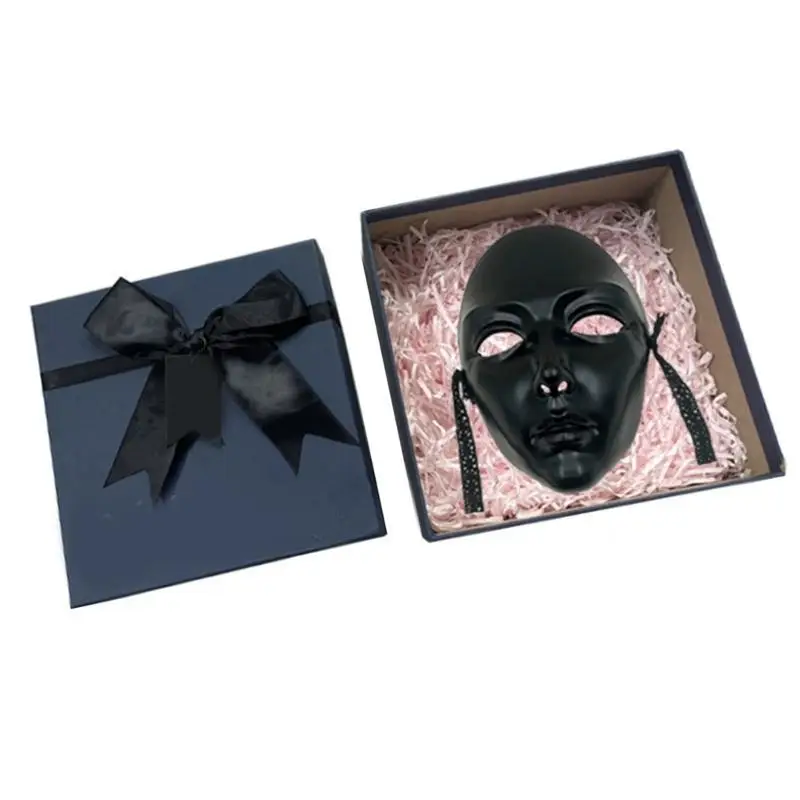 652F Paintable Full Face Mask Halloween Party Mask Full Face Mask Masquerade Mask for Women Men Masquerade Halloween