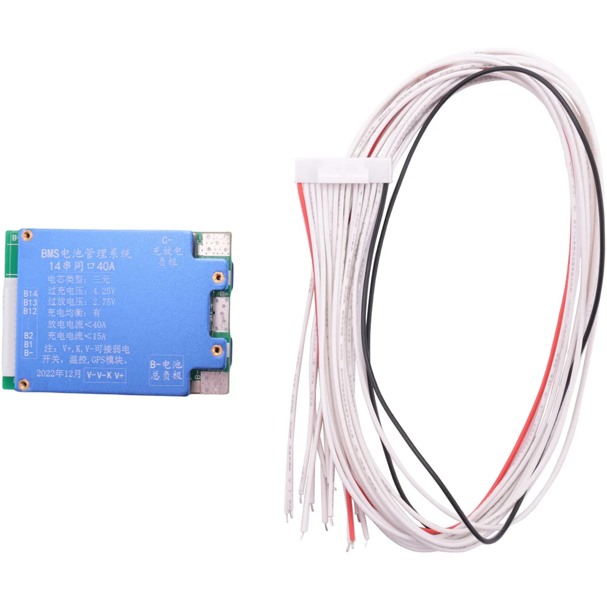 

A39R-18650 Battery Bms 14S 40A 52V Li-Ion Battery Common Port Charging Pad with NTC Temperature Protection for Escooter