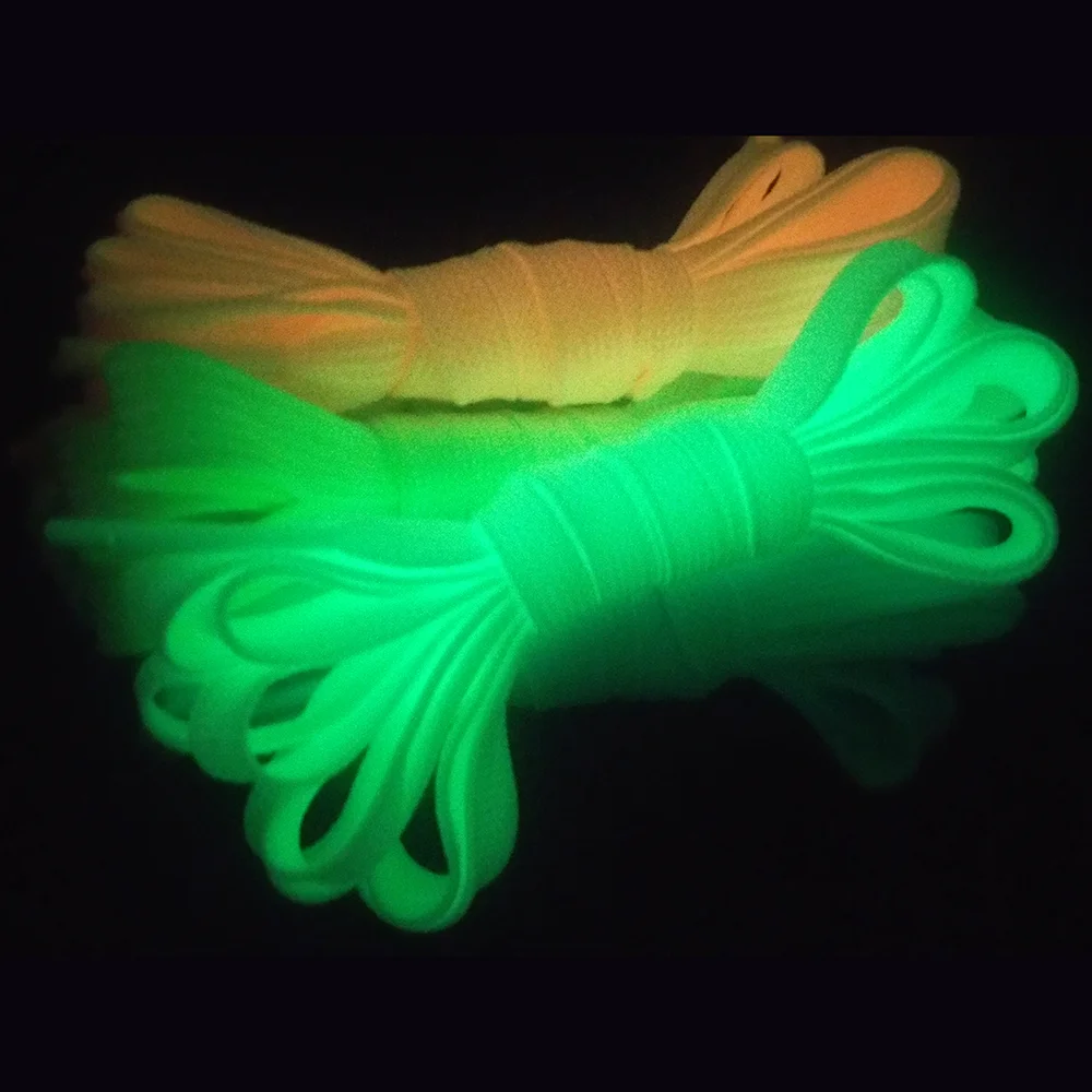 Luminous Shoelaces Athletic Sport Flat Canvas Shoe Laces Glow In The Dark Night Color Fluorescent Shoelace Shoe Accessories