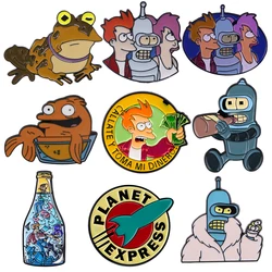 Funny Cartoon Enamel Pin Cute Robot Badges on Backpack Brooches For Women Lapel Pin Clothing Jewelry Cosplay Accessories Gifts