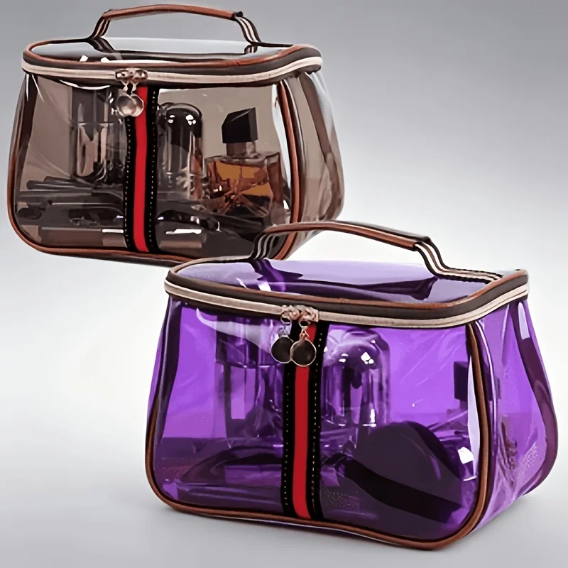 Apple Cosmetic Bag, Portable and Transparent, Large Capacity, a Must-Have for Travel Storage, Can Be Carried by Hand, Suitable for Storing Toiletries, and Can Also Be Used as a Gift for Family and Friends