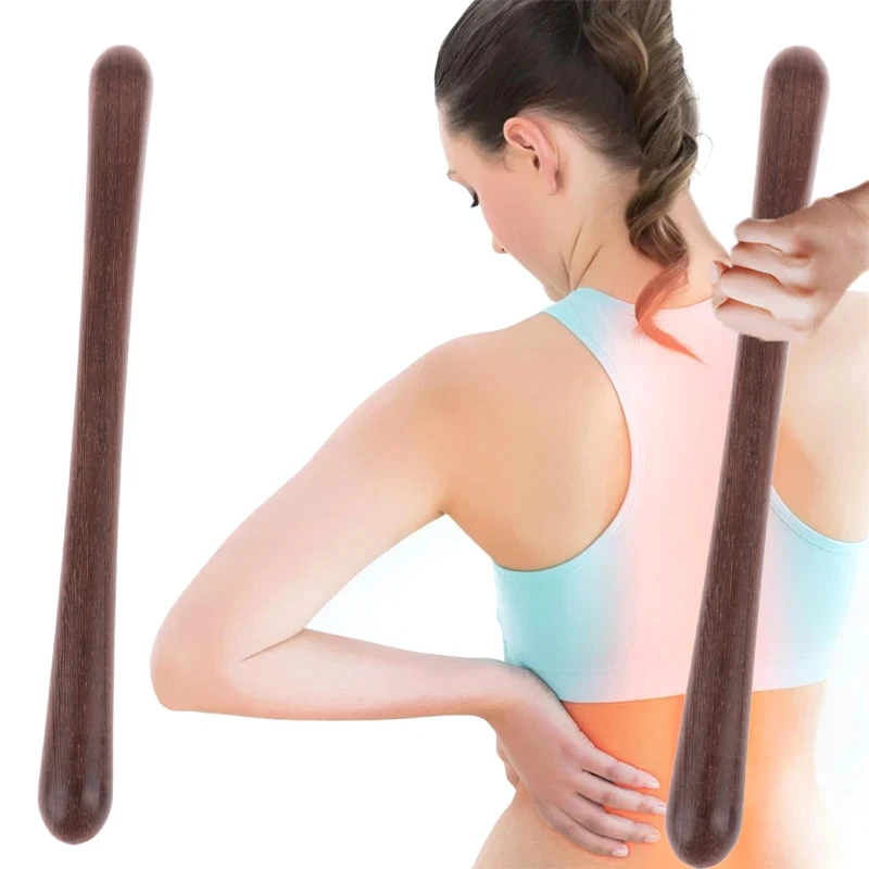 Wooden Acupoint Tapping Massage Hammer Stick Body Meridian Stress Relief Natural Wood Massager For Back Waist Muscle Relaxation