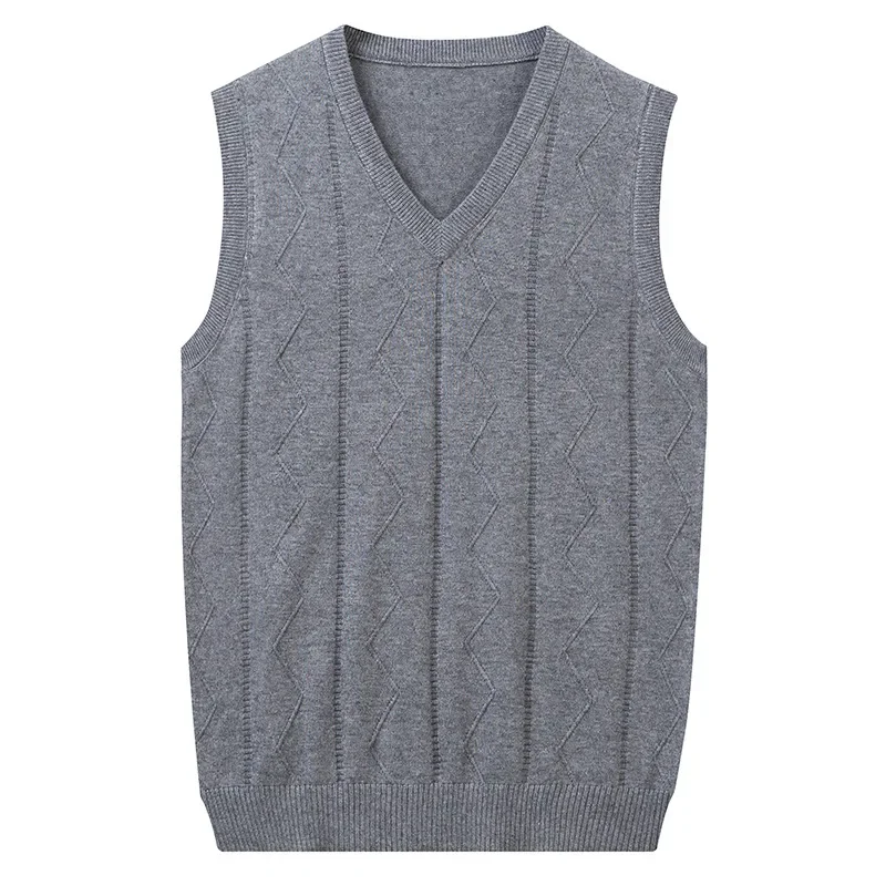 Men Sweater Vest Fashion New Knitwear Men's Winter Casual Warm Wool Vest Knitted V-neck Comfortable Male Sweater Y2k Man