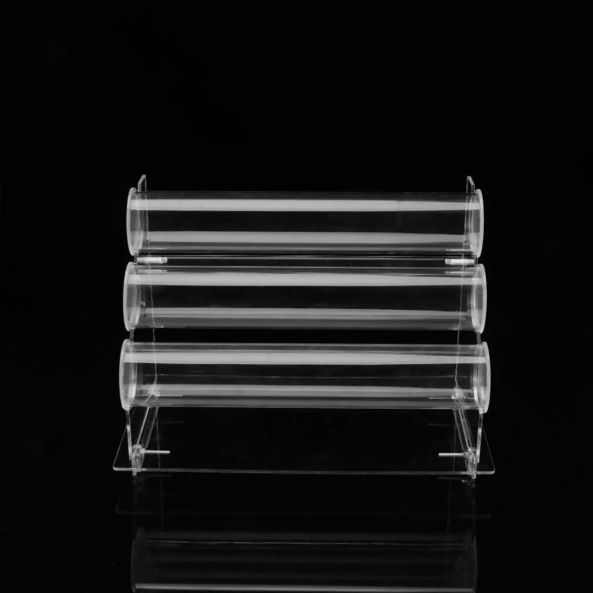 1Set Clear Acrylic Three-Tier Bracelet Display Stand Scratch-Resistant Jewelry Rack for Desktop Shop and Home Organization