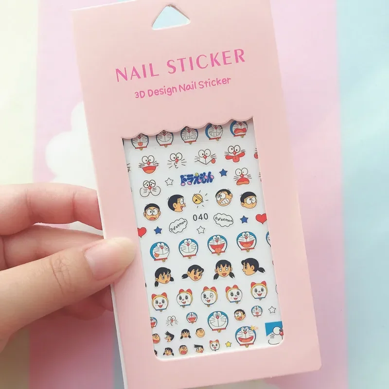 Pokemon Pikachu Nail Stickers Kawaii Anime Cartoon Girl Heart Thin Tough Manicure Stickers Self-adhesive Back Glue Nail Stickers