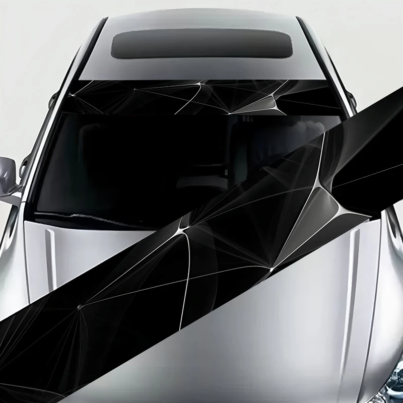

1 piece black and white topology network technology wind decorative strip, excellent performance, unique design front windshield