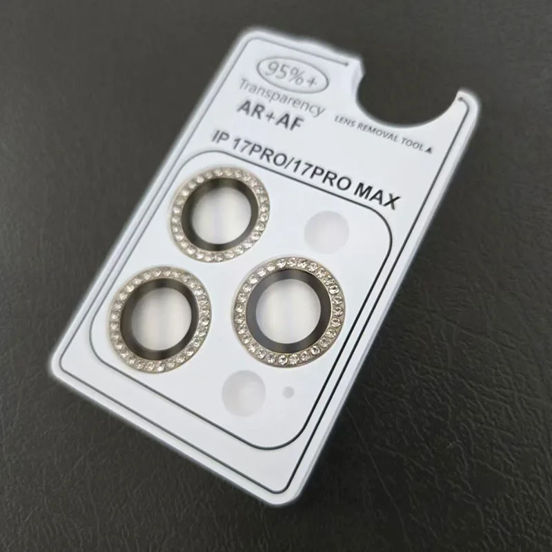 

For iPhone 17 flash diamond lens film, 16pro/15 mobile phone lens protection film, AR anti reflective lens film with positioning