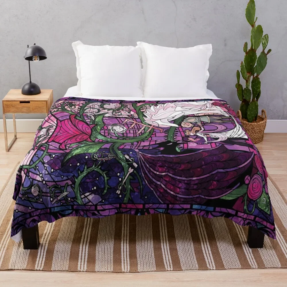 

A Court of Thorns and Roses Stained Glass Throw Blanket Warm Cozy Throw Blanket for Living Room Couch