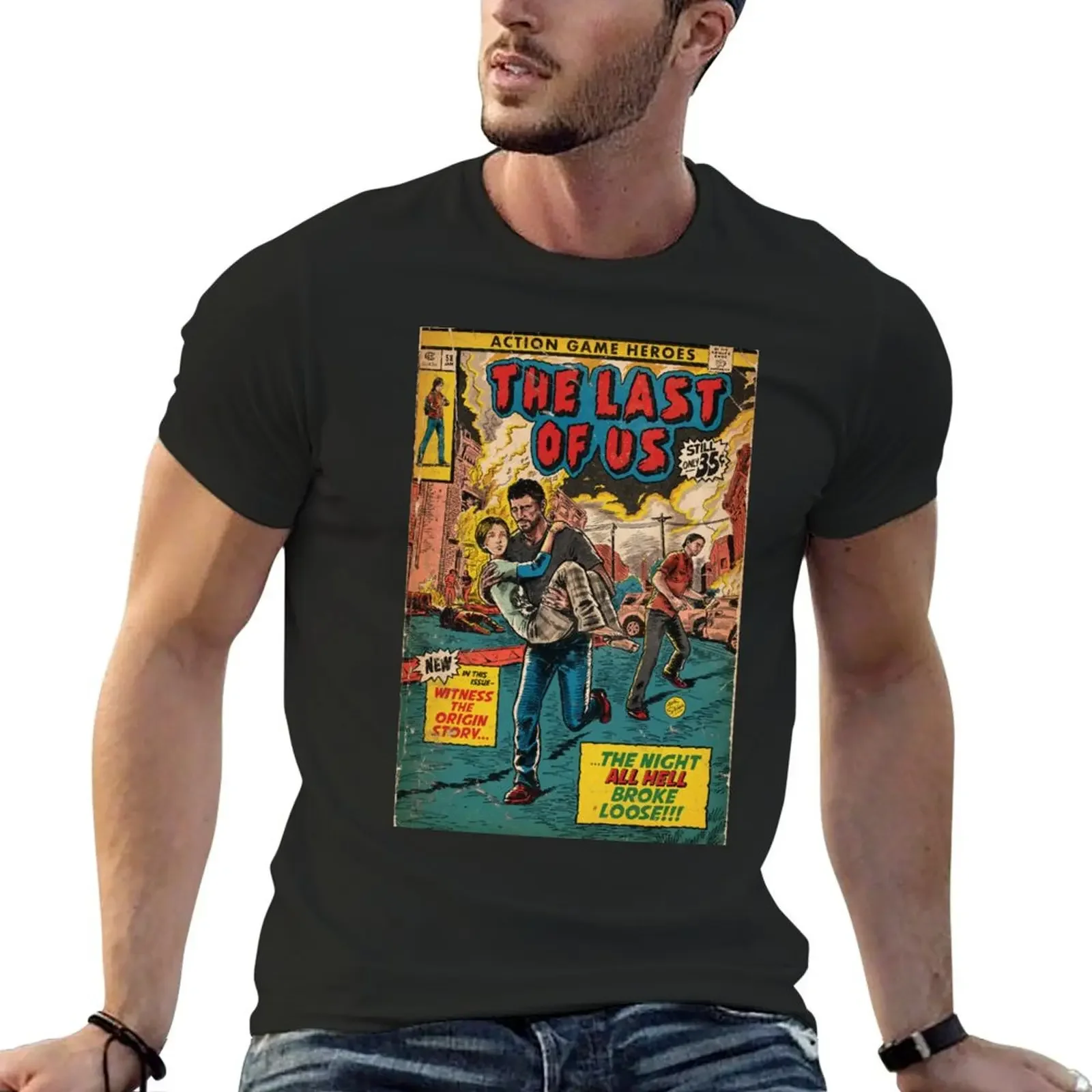 

The Last of Us - Intro comic cover fan art T-Shirt plus sizes cute tops mens clothing