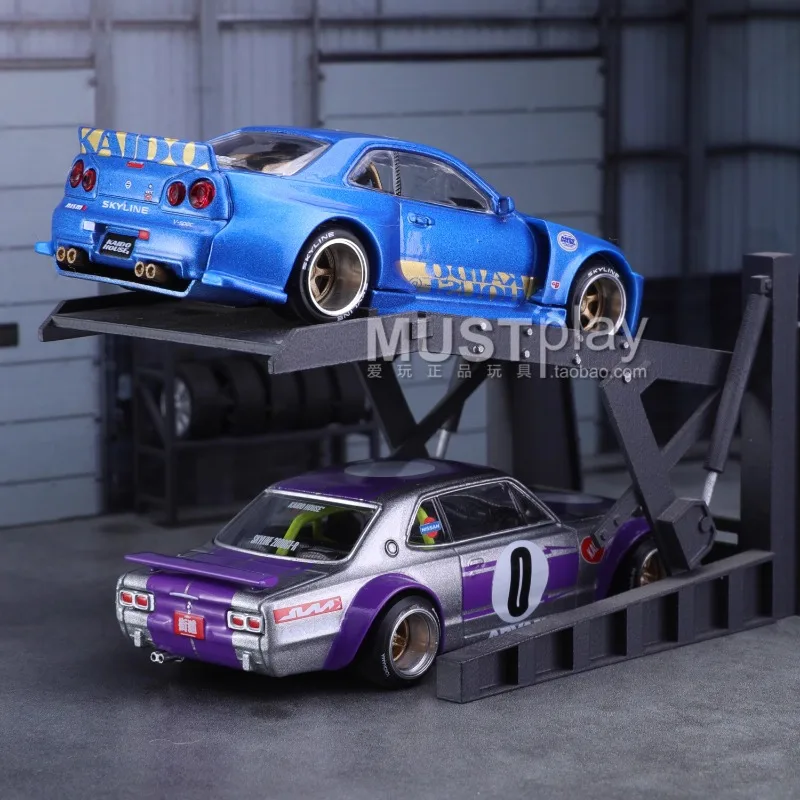 1:64 # 158 GTR R34 # 165 Nissan Skyline odlewany model samochodu ze stopu, dekoracja pokoju chłopca, ozdoba kolekcji dla dorosłych.