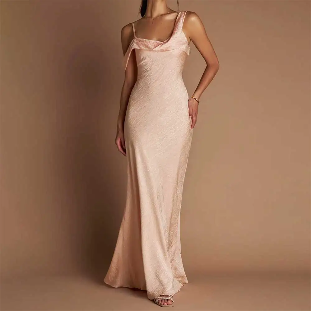 Sexy Spaghetti Strap Sleeveless Backless Mermaid Evening Dress For Women Prom Party Dress Formal Bridesmaid Dresses فساتين سهرة