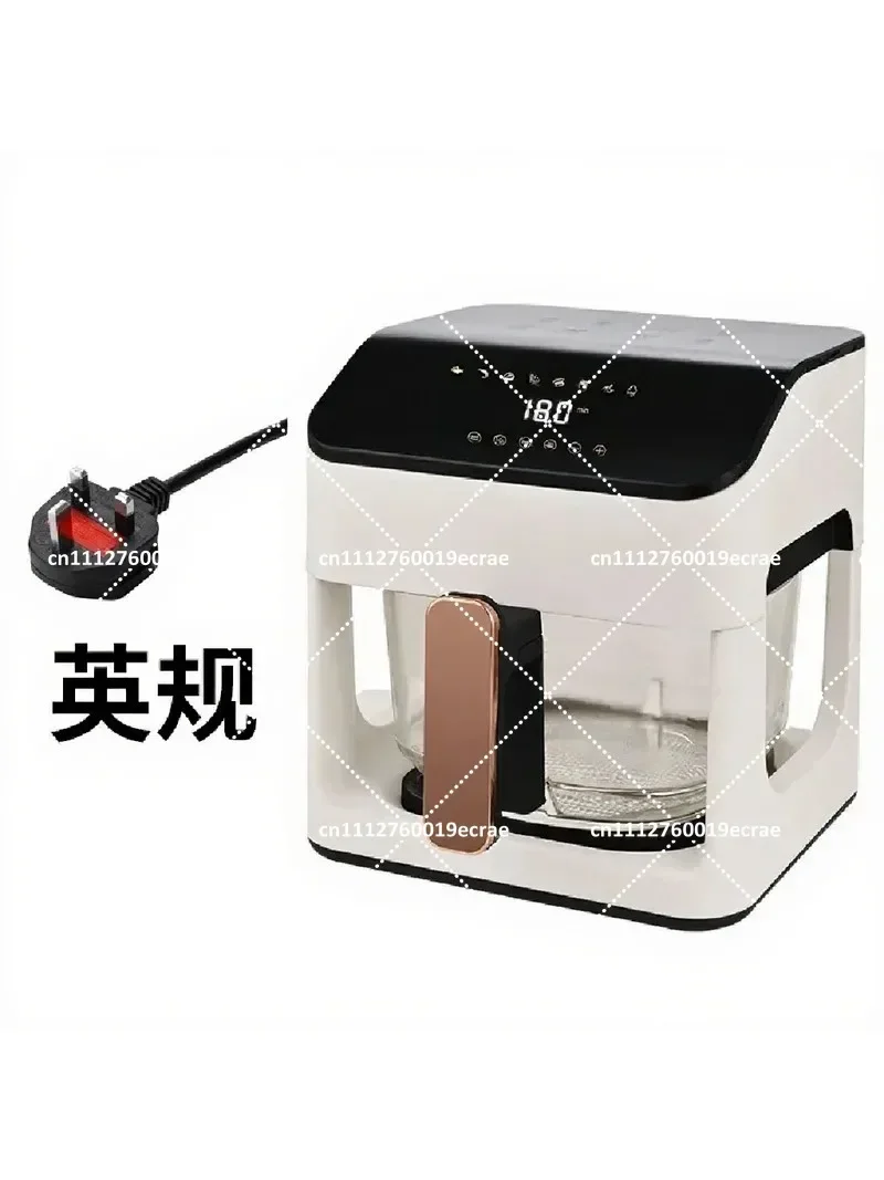 8.5L Air Fryer with Full Glass Pot Transparent Oven Intelligent Temperature Control 110V-220V Automatic Electric Fryer for Kitch