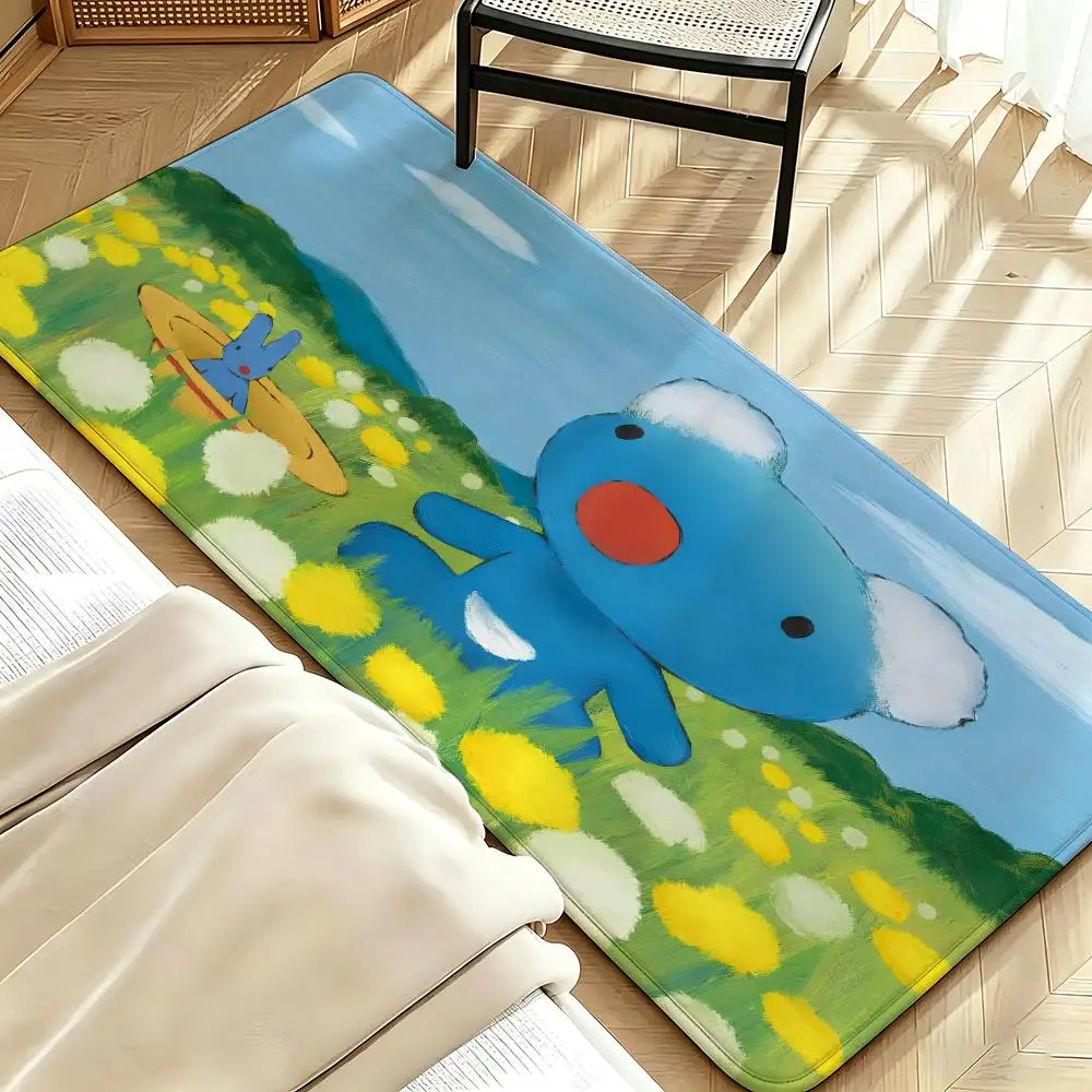 Cartoon PPenelope The Blue Koala Floor Mat Soft Flannel Floor Mat  Suitable for Entryways, Living Rooms, Bedrooms, and Bathrooms