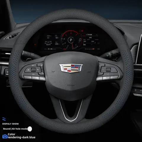 가죽 자동차 스티어링 휠 커버, 캐딜락 XT5 XT6 XT4 CT4 CT5 CT6 에스컬레이드 ATS CTS SRX XTS CUE 액세서리