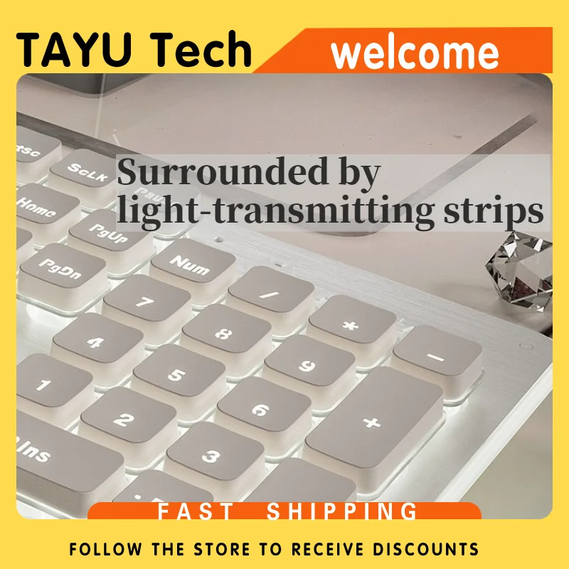 Microstep Wireless Keyboard Mouse Combo Silent Rechargeable White Cute Aesthetic Mechanical Feel For Laptop Office