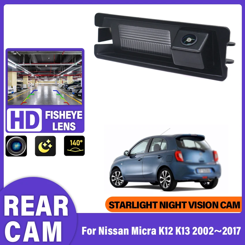 For Nissan Micra K12 K13 2002~2017 Car Rear View Back Up Reverse Parking Camera HD CCD HD Night Vision waterproof high quality
