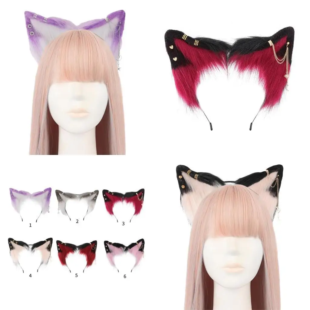 

39BD Lovely Headband Cartoon Ear Hair Hoop Hairband for Woman Girls