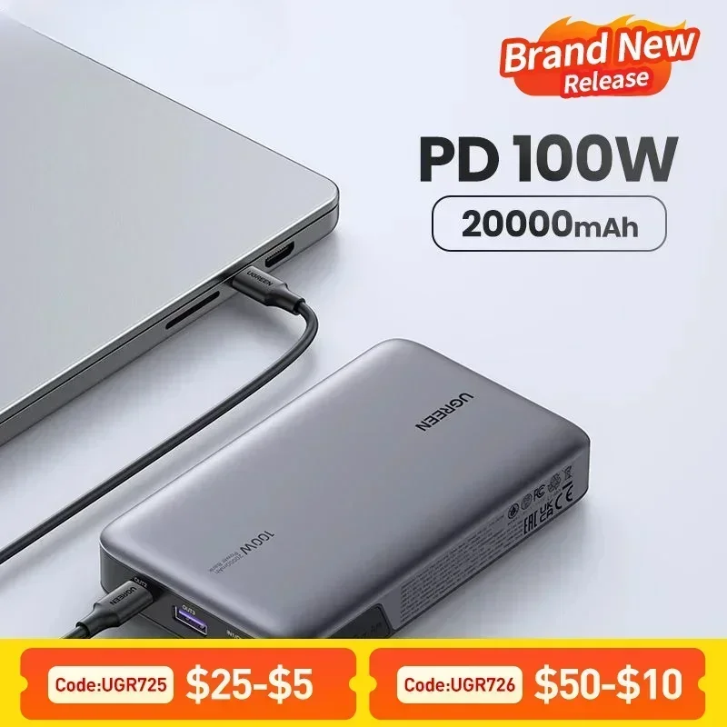 

New 145W 25000mAh Power Bank Portable PD Fast Charging PowerBank for iPhone 15 Laptop Notebook Fast Charge External Battery