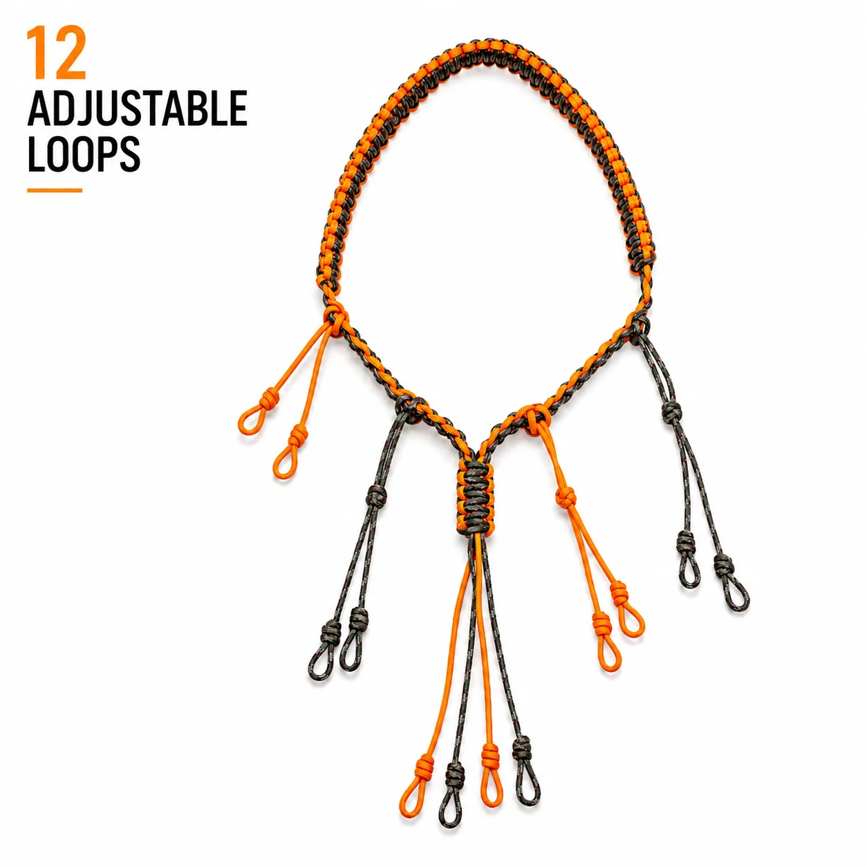 12 Loop Adjustable Paracord Duck Call Lanyard Hunting Game Call Holder