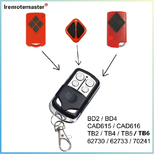 

For B&D Tritran Garage Remote Control-A-Door BND TB2 TB4 TB5 TB6 BD2 BD4 Remote Replacement 433.92MHZ