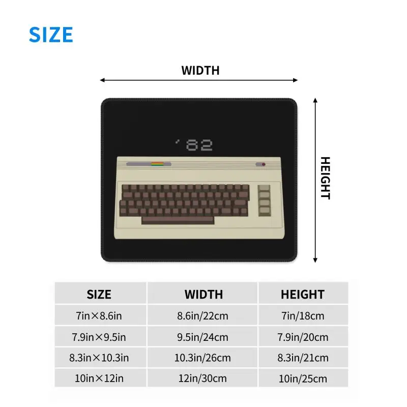 Retro Commodore 64 Mouse Pad Anti-Slip Rubber Base Gamer Mousepad Accessories C64 Amiga Computer Office Laptop PC Desk Mat