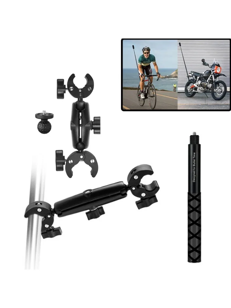 AliExpress DIXSG For Insta360 X6 X5 X4 X3 Motorcycle Bike Mount Selfie Stick for GoPro 13 DJI Bicycle Moto Monopod Handlebar Camera Accessories