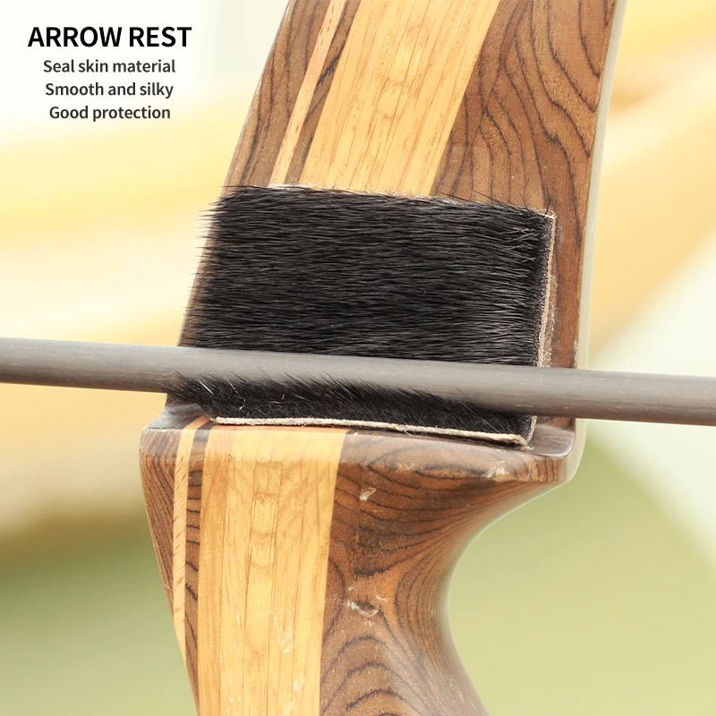 1pcs Archery JT905 Fur Arrow Rest Traditional Bow  Shelf Rests Leather Plates Adhesive Stick-on Long Recurve Bow Arrow Rest