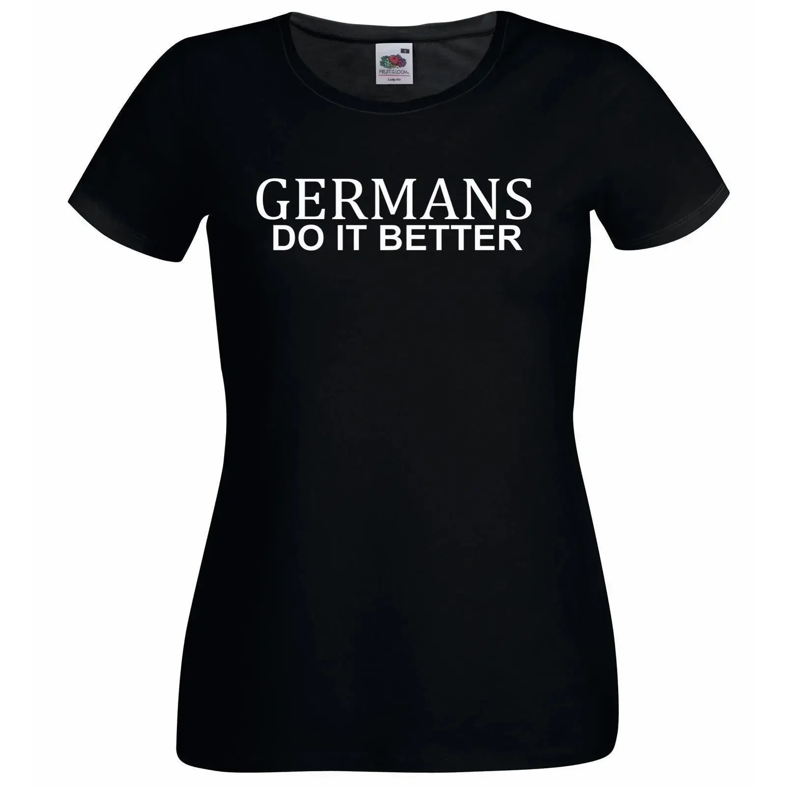 Damen schwarze Deutsche Do It Better lustig Deutschland Statement Zitat T Shirt vintage Washed fashion Soft homme Stretched
