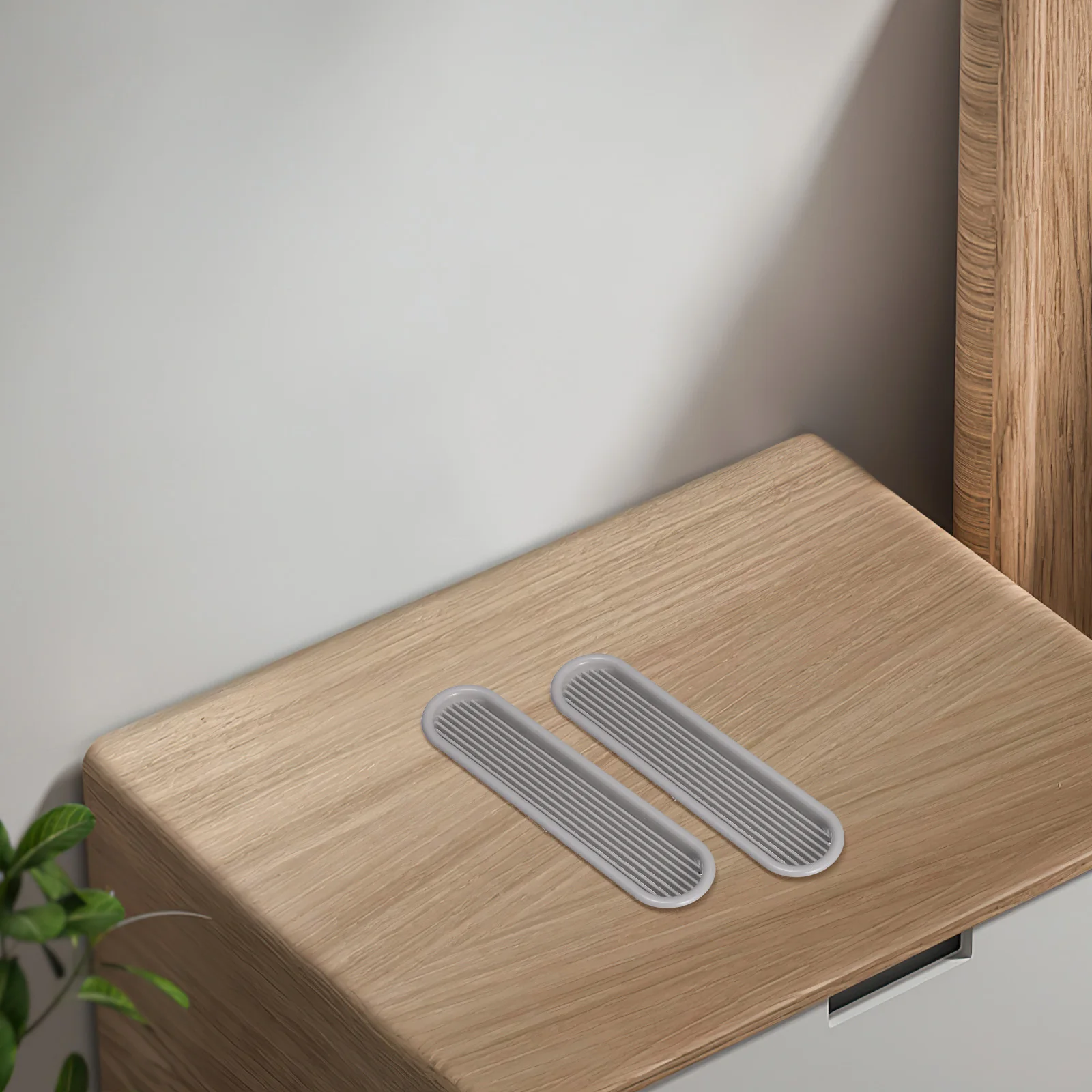 4 szt. Plastikowe kratki wentylacyjne do szafy, szafki na buty, elegancki design, efektywna cyrkulacja powietrza, ochrona przed wilgocią, długie