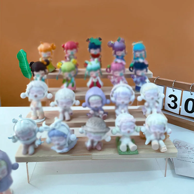 2/3/4 Tier Acrylic Shelf Perfume Wooden Display Stand Cosmetic Makeup Figure Doll Organizer Shelf Organizer Bathroom Storage