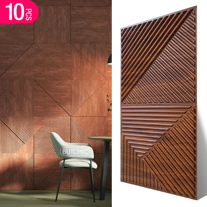 10pcs 30x30cm Champagne gold color 3D Wall Panel Shining Gold 3D Wall Sticker Wedding party background wall art Wood grain paper