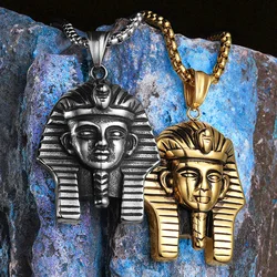 Egypt Pharaoh Sphinx Men Necklaces Stainless Steel Pendants Chains Women Jewelry Punk Rock Amulet Accessories Gifts Wholesale