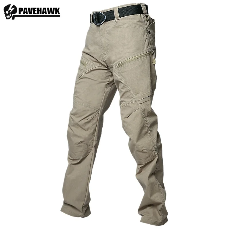 

Summer Tactical Combat Pants Mens Elastic Wear-resistant Loose Multi Pocket Tooling Trousers Waterproof Training Overalls Thin