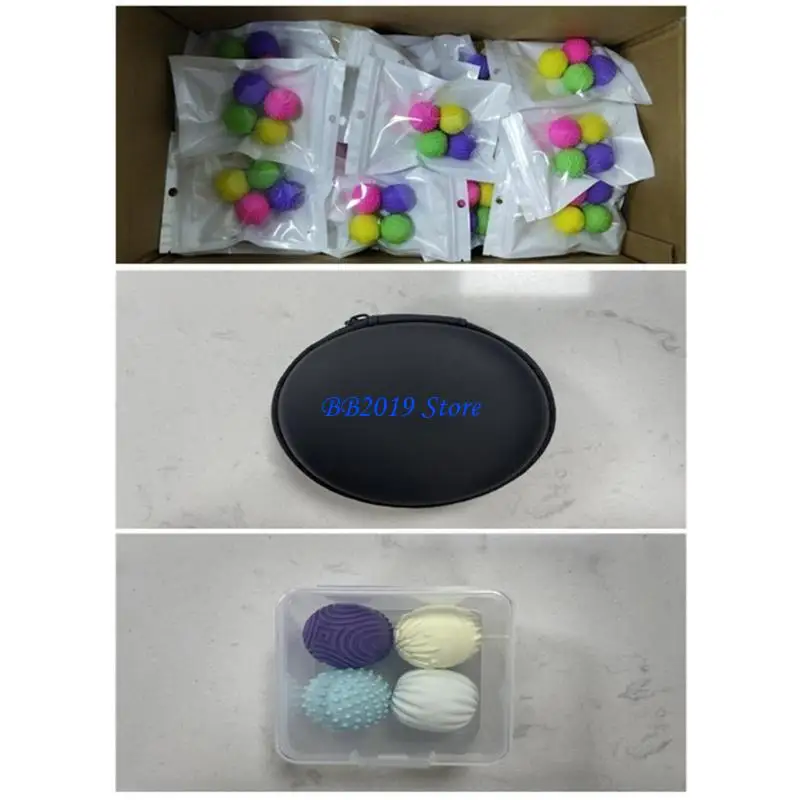 Q0KB 4pcs Sensory Tactilely Silicone Balls Toy fo Office Students Hand Release