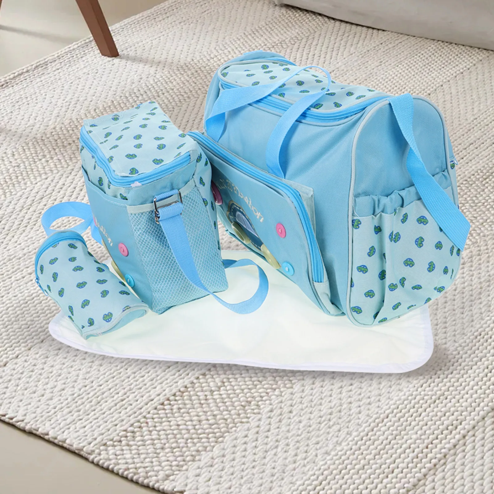 

Mummy Changing Bag Handbag Mommy Four-piece Set Multifunction Nappy Backpack